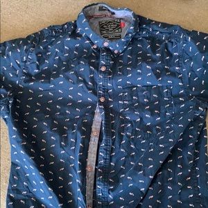 Navy casual button up